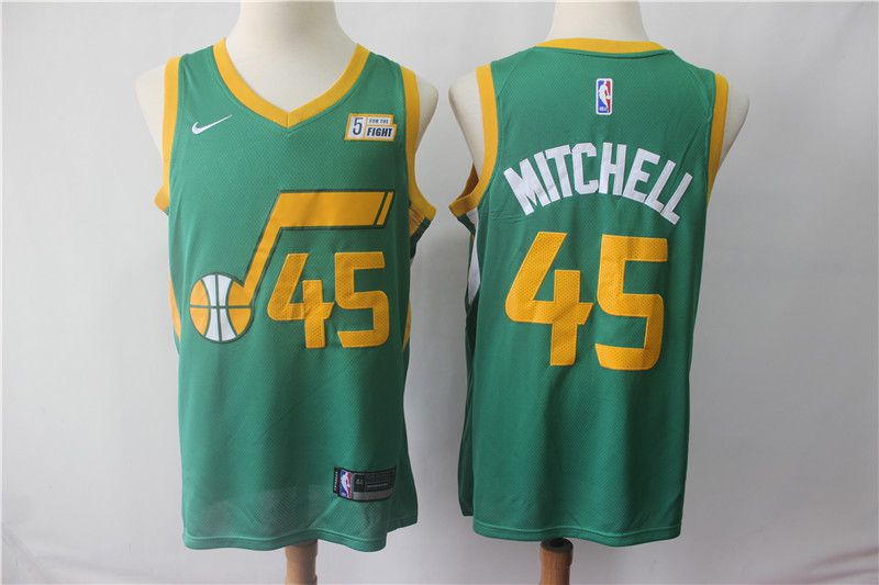 Men Utah Jazz #45 Mitchell Green City Edition Game Nike NBA Jerseys->sacramento kings->NBA Jersey